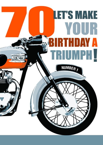 70 70th Birthday Card 18471 created by RetroMotion Artwork