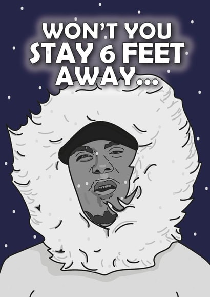 6 feet pun Christmas Card 39366 created by CatherineCritchley.