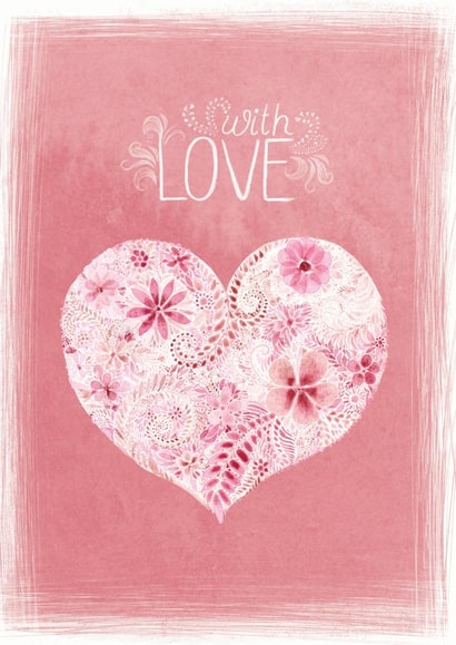 love heart Valentines Day Card 45678 created by Lau Gonzalez