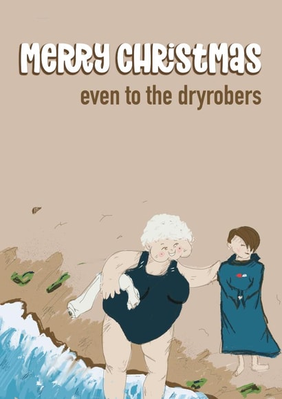 Christmas Dryrobe Christmas Card 44664 created by Milport Studios