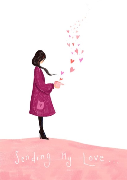 Send Love Modern Girl Love Hearts created by Dale Simpson