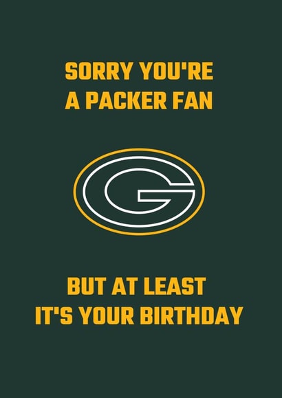 green bay packers green bay Birthday Card 20991 created by Nat Yeo