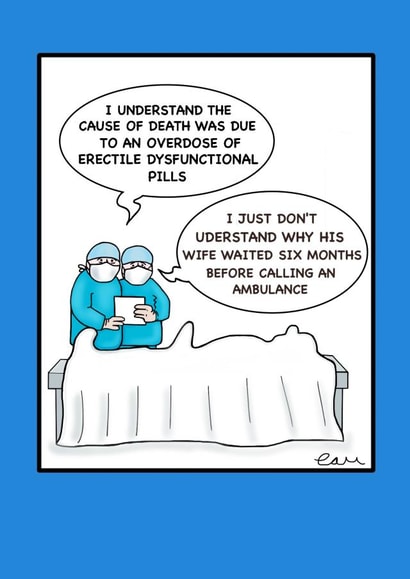 death overdose Humour Card 46481 created by Graham Cammillare