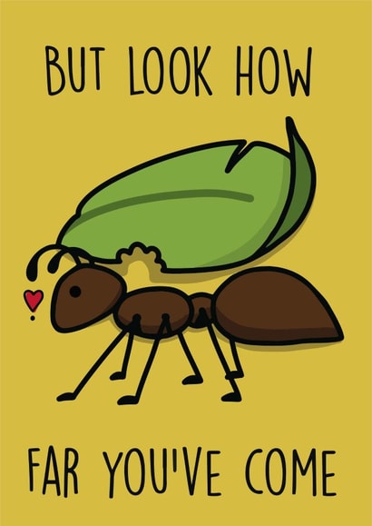 ant leaf Thinking of you Card 46482 created by Janina Vigurs