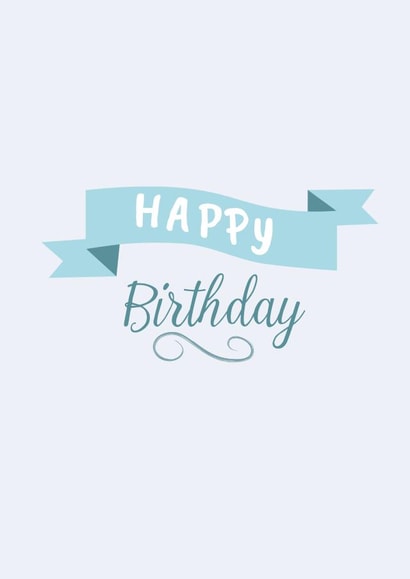 Blue Banner Birthday Card created by Chloe Teddy