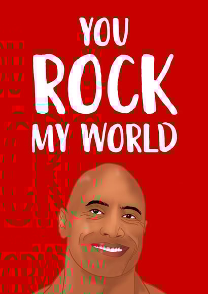 dwayne johnson wrestling Anniversary Card 4168 created by The Cake Thief