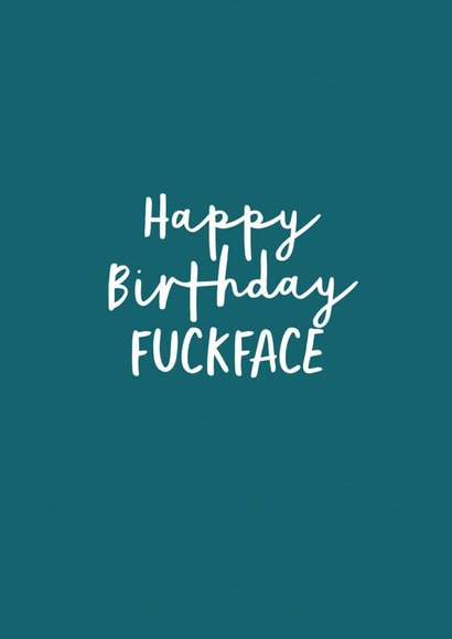 adult typography Birthday Card 15355 created by The Sweary Card Co