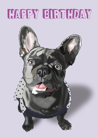 frenchie french Birthday Card 20880 created by @annaelizabethdesigns