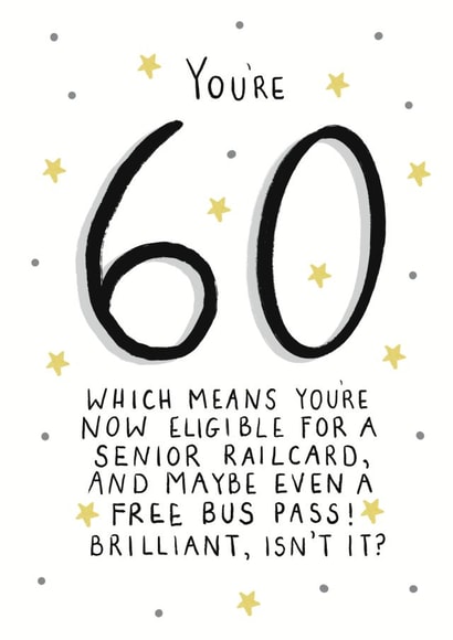 sixty 60 Birthday Card 14809 created by Hot Dog greetings