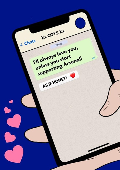 Football hearts Humour Card 43590 created by Elgo Designs