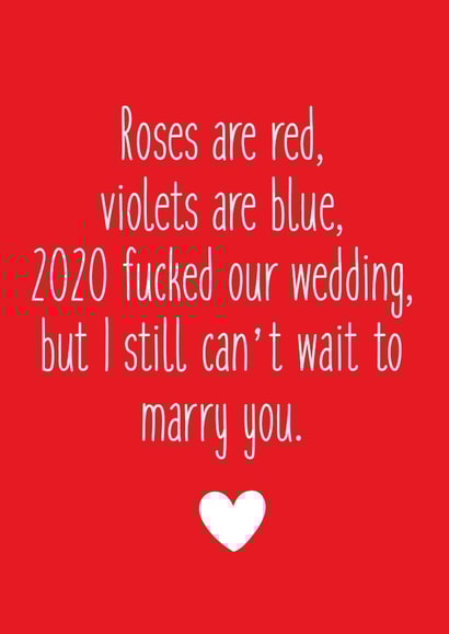 Postponed wedding - I can't wait to marry you created by Pack a Punch Designs