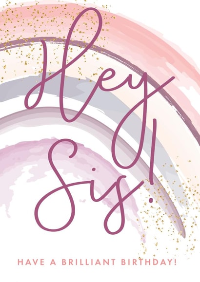 Sister Purple Rainbow and Glitter Birthday created by Modupe Yalley