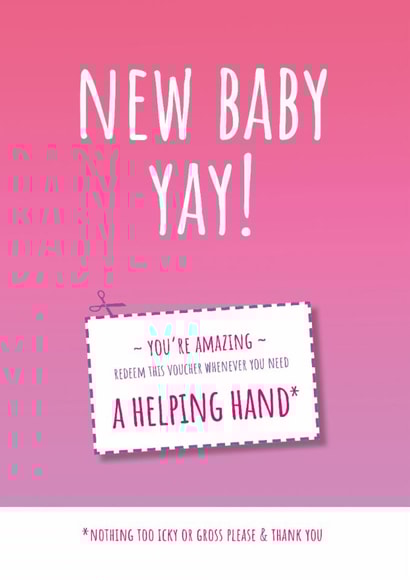 kindness voucher New Baby Card 13053 created by Lisa Jestico