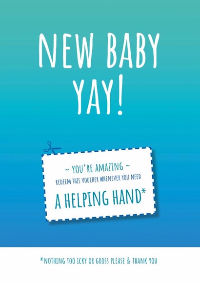 kindness voucher New Baby Card 13054 created by Lisa Jestico