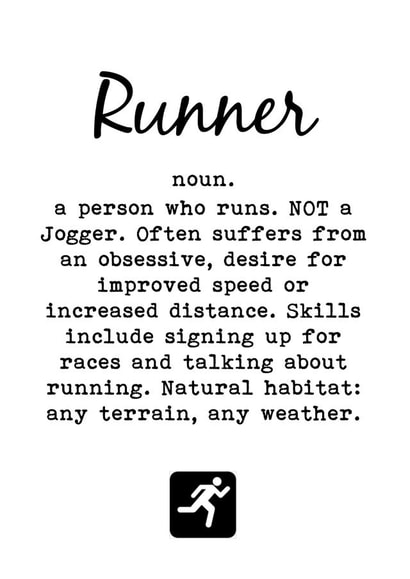 Funny Running Card Runner Definition created by Worry Less Design