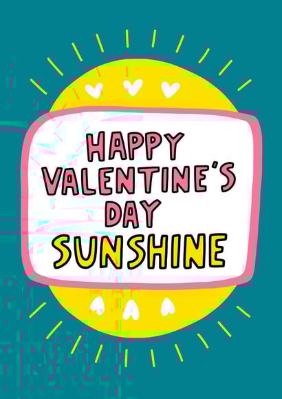 Happy Valentine's Day Sunshine Card created by Angela Chick