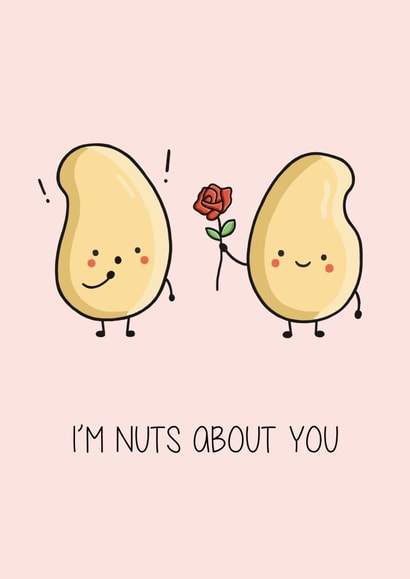 nuts rose Valentines Day Card 17294 created by Creaternet