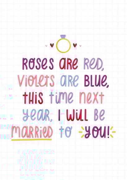 Married to you - cute poetry card created by Joanne Hawker