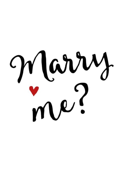 Marry me - wedding proposal created by Ginger Ink Design