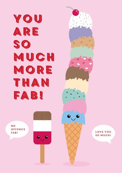 dessert ice-cream Valentines Day Card 32848 created by Rulu