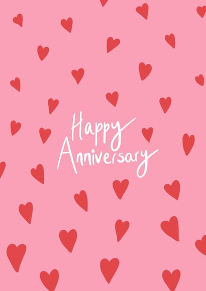 Cute Anniversary Card - Hearts - Happy Anniversary created by Fiona Sutherland