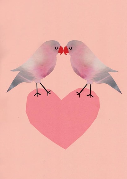 love birds Valentines Day Card 17034 created by Christine Hooper
