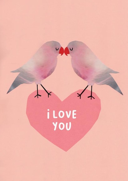 i love you birds Valentines Day Card 17036 created by Christine Hooper