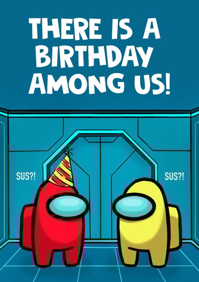 sus among us Birthday Card 17620 created by @donosdoodles