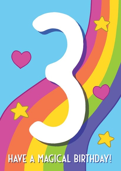 third 3 Birthday Card 17999 created by Bev O'Connor || @oconnordesign