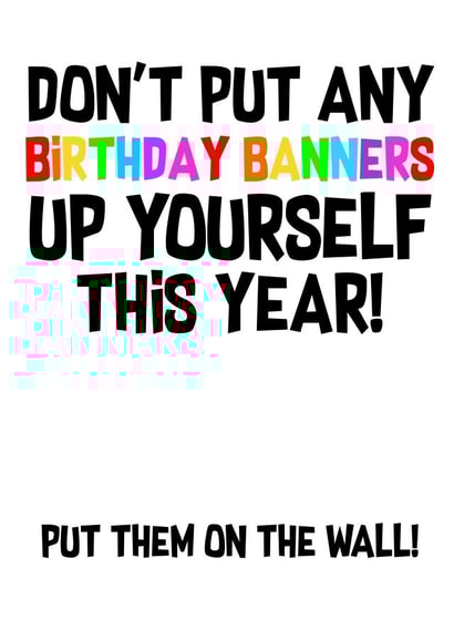 dont banners Birthday Card 7748 created by Bonnie Banter