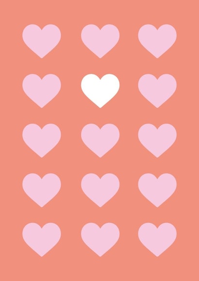 love hearts Valentines Day Card 21025 created by ER
