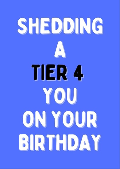 shedding pun Birthday Card 44847 created by Nice Try Cards