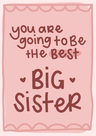 Cute new big sister card created by The Lyon's Den Graphics