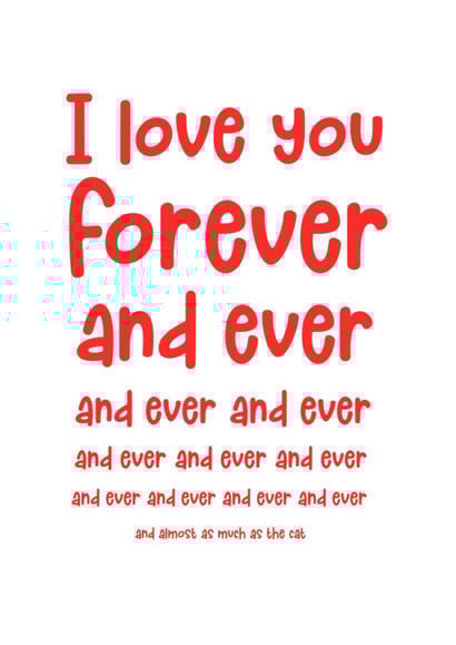 i love you love Valentines Day Card 42849 created by Wild Housecat Designs