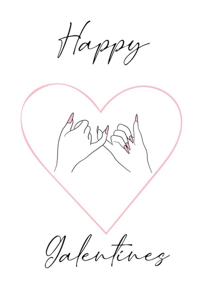 pinky promise Valentines Day Card 17010 created by @sammie.illustrates