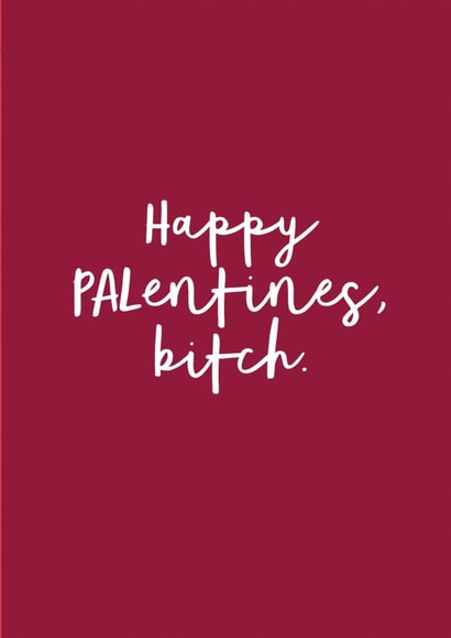 valentines palentines Valentines Day Card 15361 created by The Sweary Card Co
