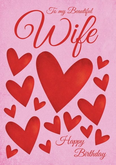 beautiful wife Birthday Card 19478 created by The Boy and the Bear