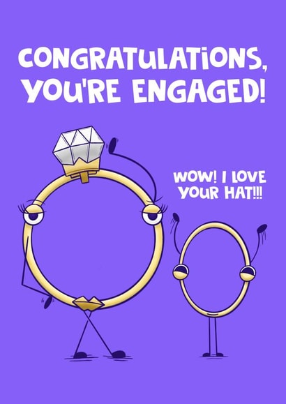 Congratulations You're Engaged Rings Engagement Card created by @donosdoodles