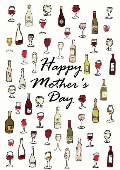 mother wine Mothers Day Card 7142 created by A Ray of Sunshine Cards