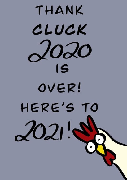 chicken animal New Year Card 46222 created by Acorn Illustrations 