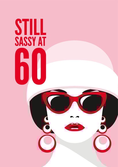 60th for her Birthday Card 16827 created by Diva Doodle Designs