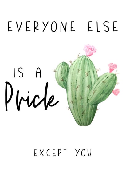 everyone else prick Valentines Day Card 36102 created by JJ & Roo