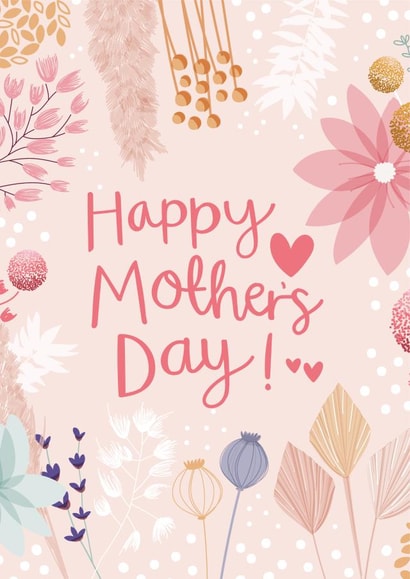 Classic Mothers Day Card - Mum - Flowers - Happy Mother's Day created by Two For Joy Illustration