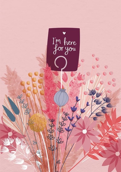 bouquet flowers Love & Friendship Card 7153 created by Two For Joy Illustration