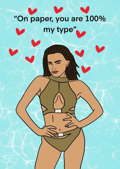 love island Film/TV/Netflix Valentines Day Card 46668 created by ItsWeezyDrawin