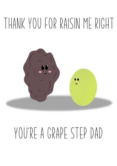 Step dad Grape Father's Day Card 43263 created by Jade Deere