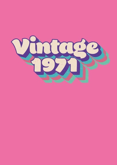 Retro Birthday Card - 1971 - Vintage created by Dottie Mottie