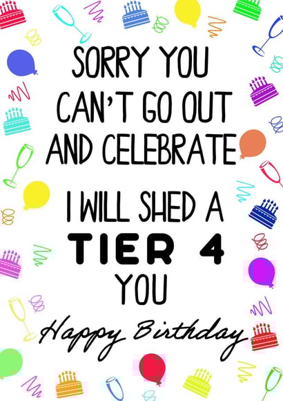 sorry celebrate Birthday Card 44354 created by Jolly Ginger Cards