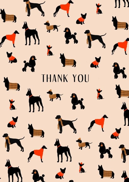 Cute Thank You Card - Dogs created by Olivia Slater