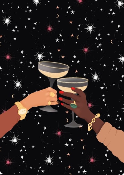 Cheers 2021 New Year Card 17579 created by Olivia Slater